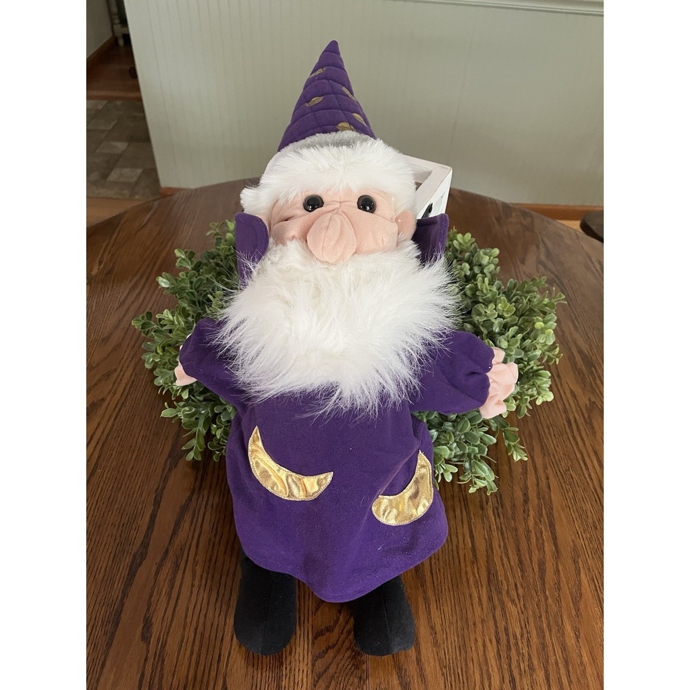 Wizard Folktails Folkmanis Sorcerer Puppet Hand Magician Merlin Plush Puppet 22"
